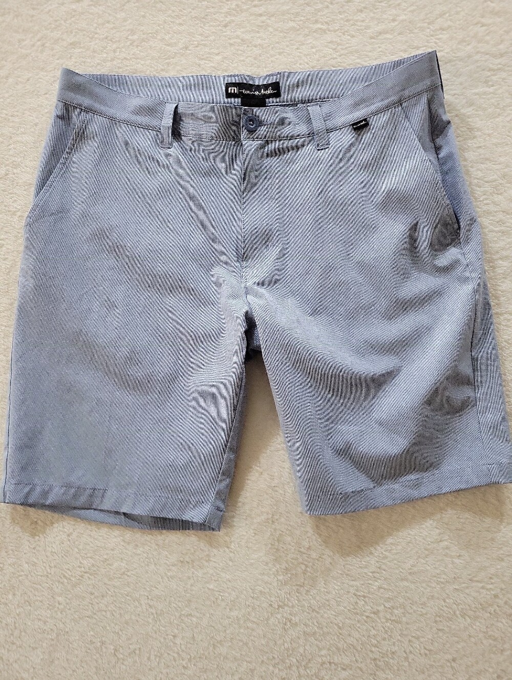 Travis Mathew Beck Shorts Mens 36 x10" Blue Golf Casual Performance Stretch